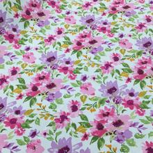 Load image into Gallery viewer, Pink/purple Gladiolus Cotton Poplin