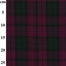 Load image into Gallery viewer, Poly Viscose Purple Tartan