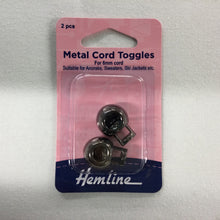 Load image into Gallery viewer, Metal Cord Toggles