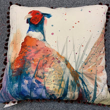 Load image into Gallery viewer, Pom Pom Pheasant Cushion