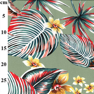 Sage Tropical Viscose Print