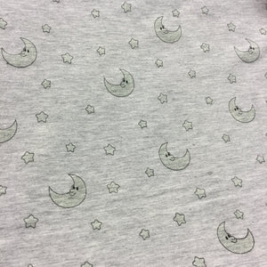 Grey Moons (GLOW IN THE DARK) Cotton Jersey Print
