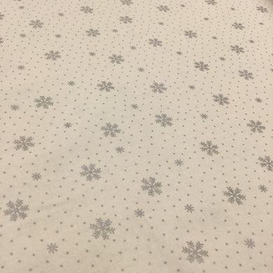 Ivory Snowflake Christmas Print