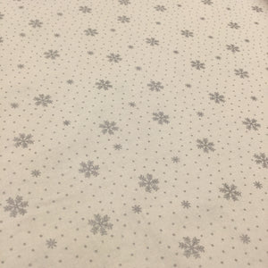Ivory Snowflake Christmas Print