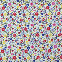 Load image into Gallery viewer, Red/Blue/Yellow Floral Cotton Poplin