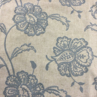 Embroidery Linen/Blue (Mini Curtain)