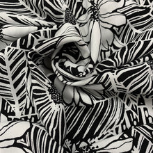 Load image into Gallery viewer, Black/White Flower Print Viscose