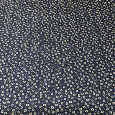 Navy Floral Cotton Print