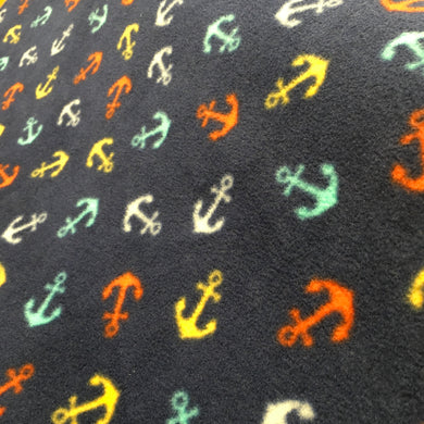 Navy Anchors Fleece