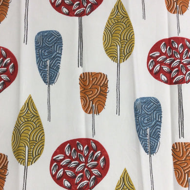 Scandi Trees Scarlet (Mini Curtain)