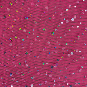 Flo Pink Sequin Net