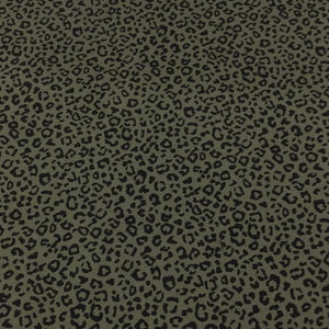 Leopard Khaki Poplin Print