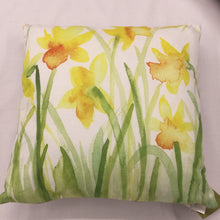 Load image into Gallery viewer, Water Colour Florals Daffodil Cushion