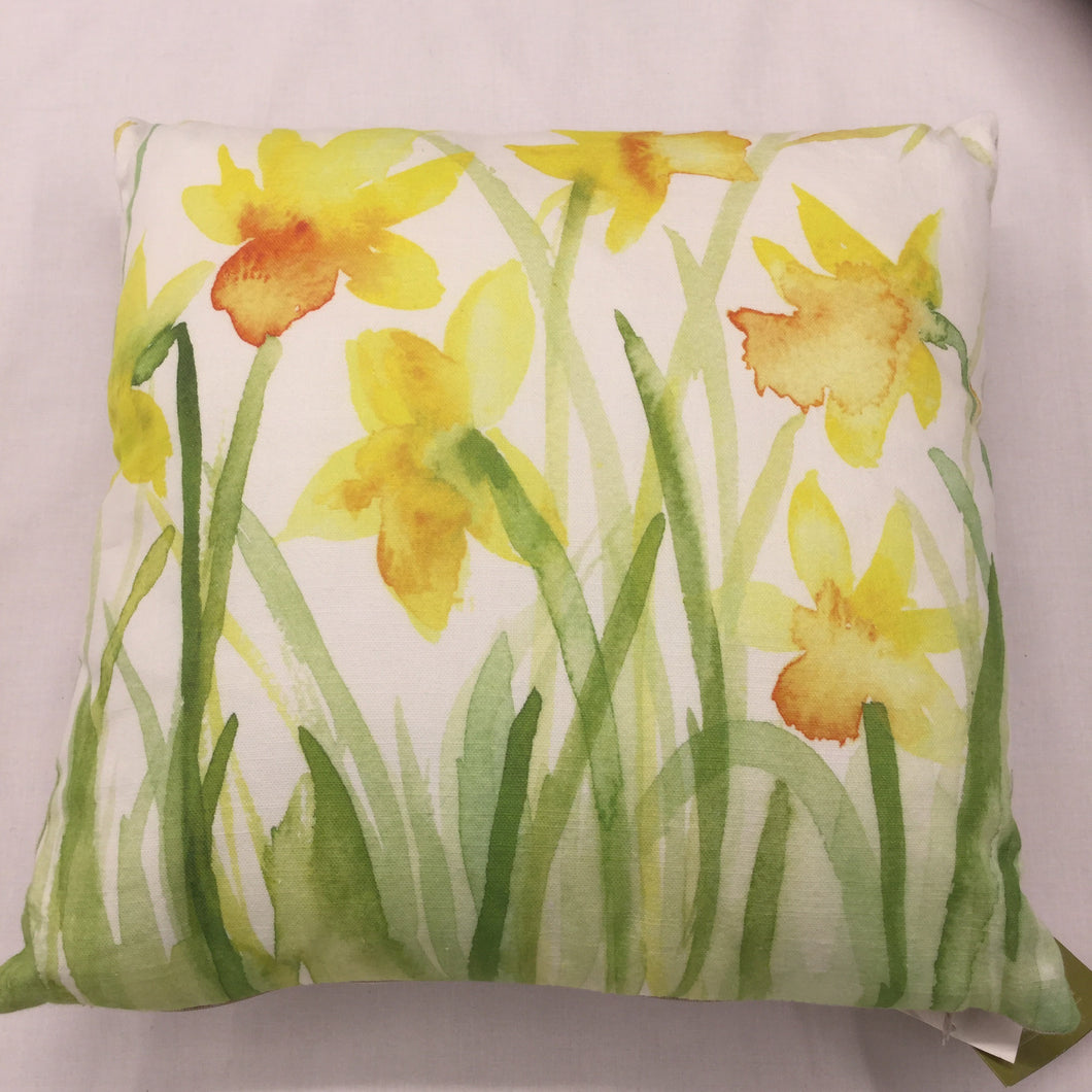 Water Colour Florals Daffodil Cushion