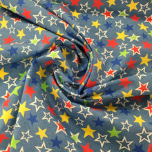 Load image into Gallery viewer, Chambray Stars Poplin Print