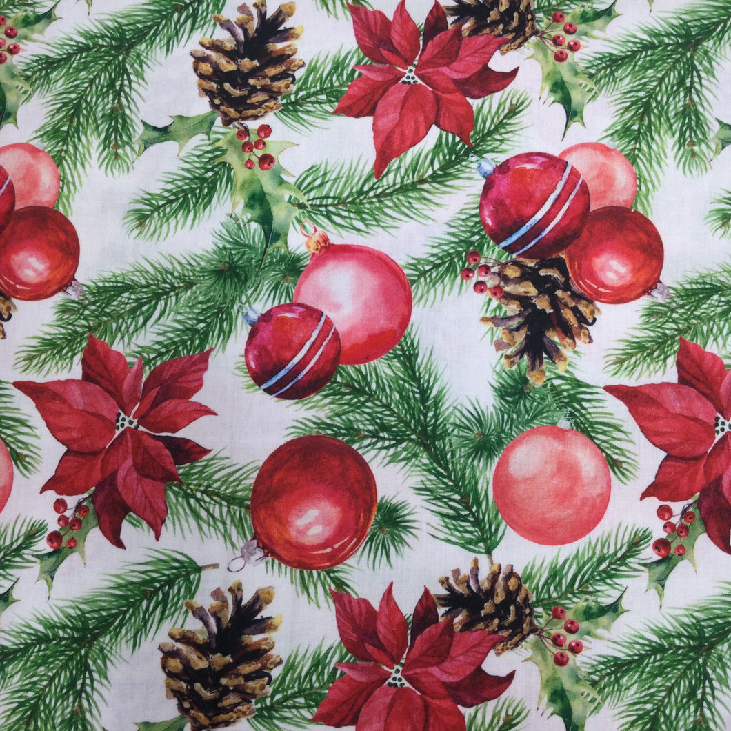 Red Baubles - Christmas Print 🎄