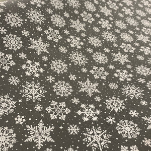 Grey Snowflake Xmas Print 🎄