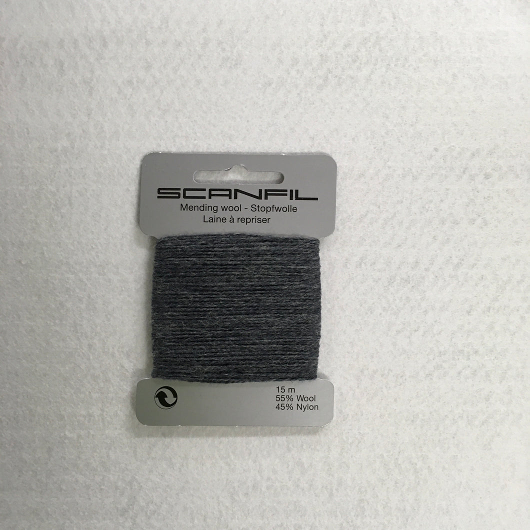 Grey Mending Wool