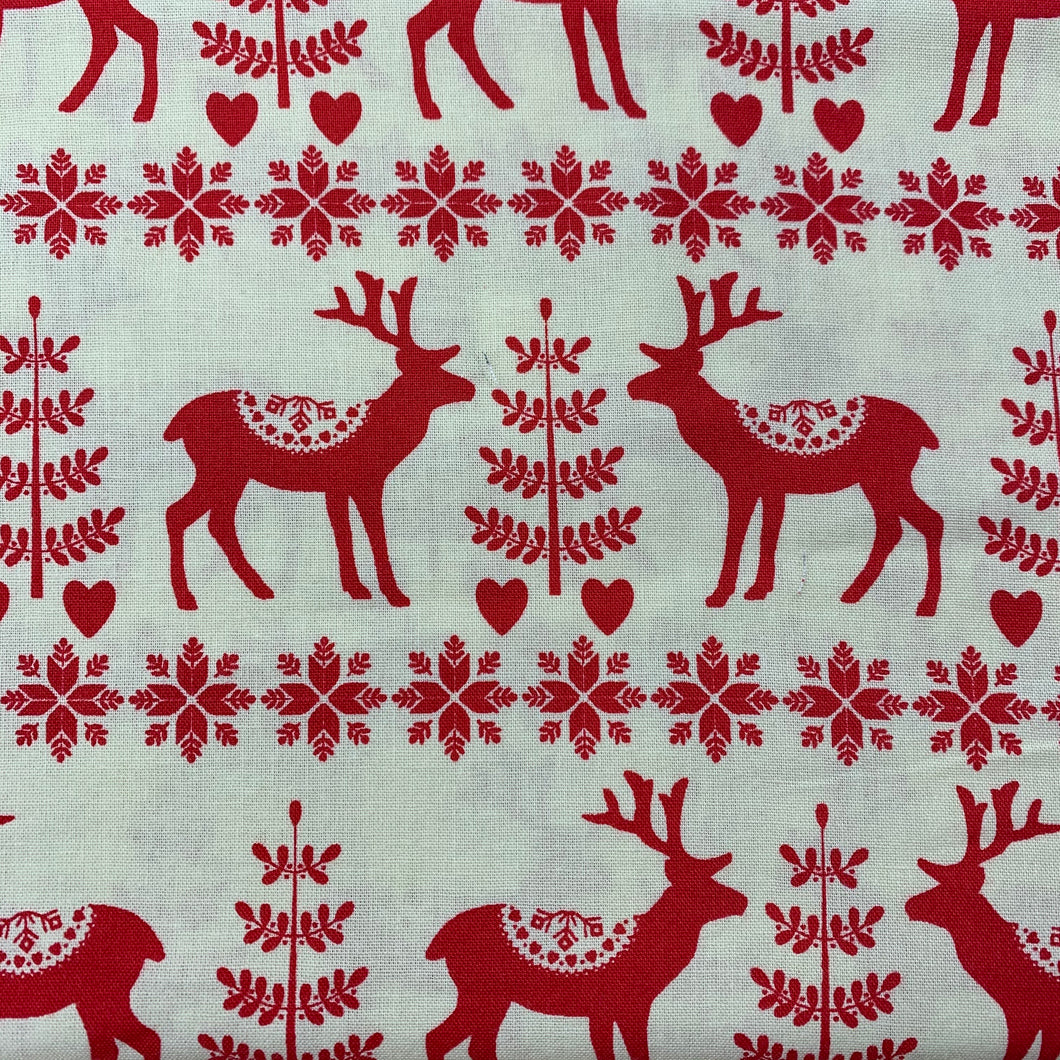 Red Reindeer - Christmas Print