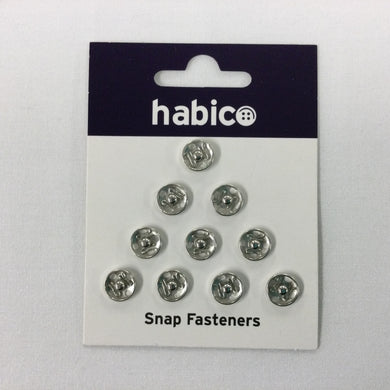 Snap fasteners silver 10mm