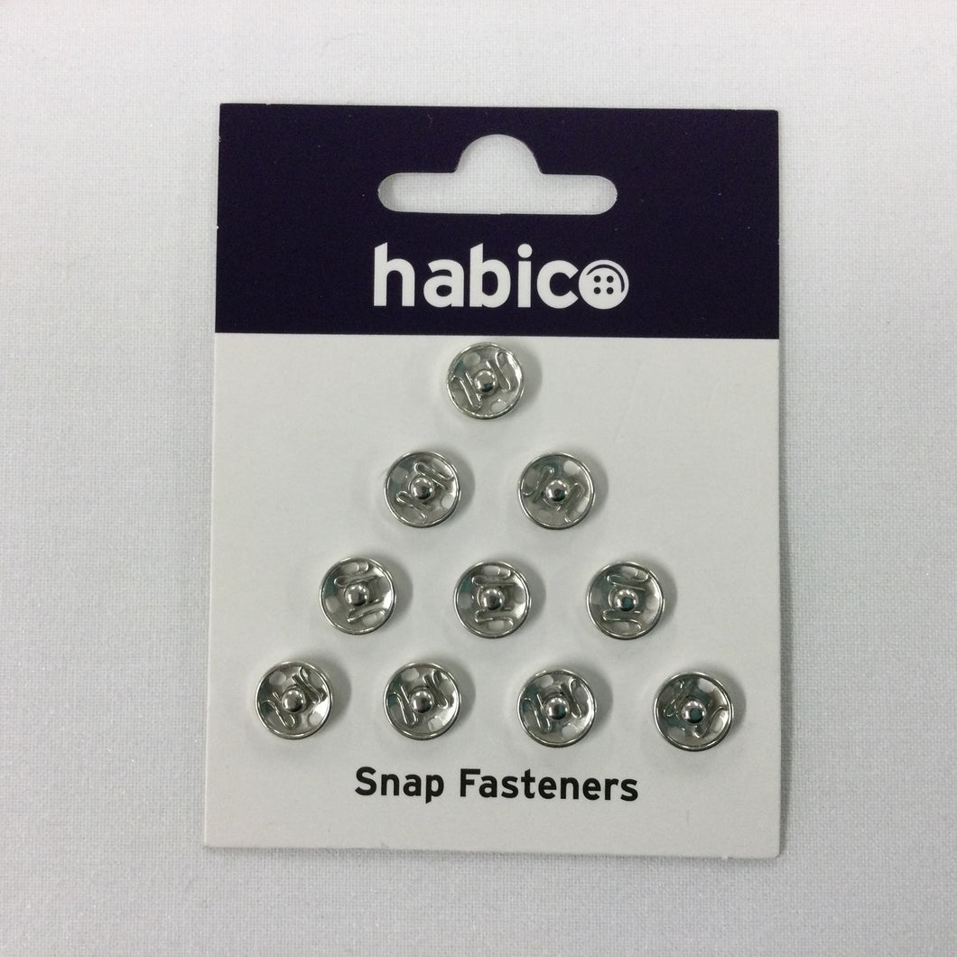 Snap fasteners silver 10mm