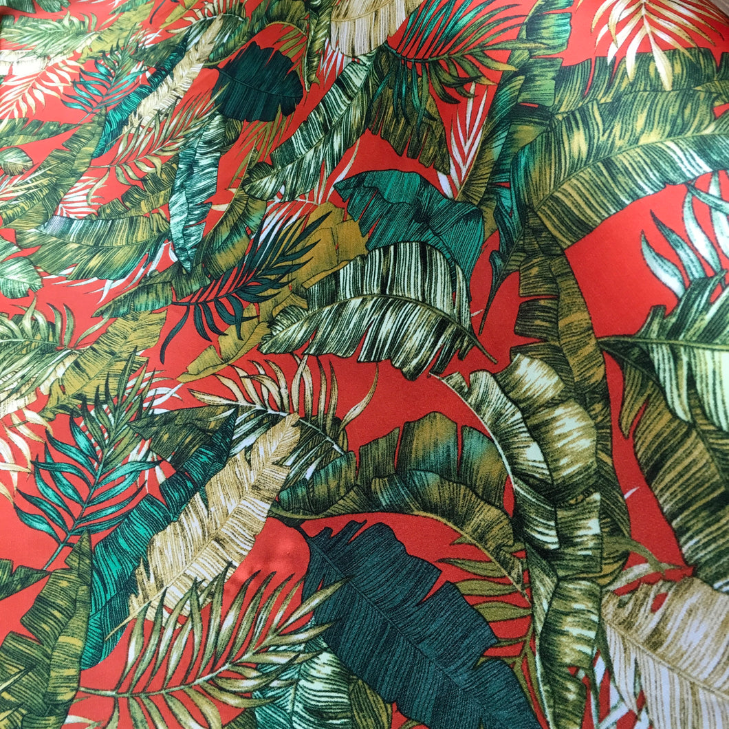 Multi Leaf Silky Satin