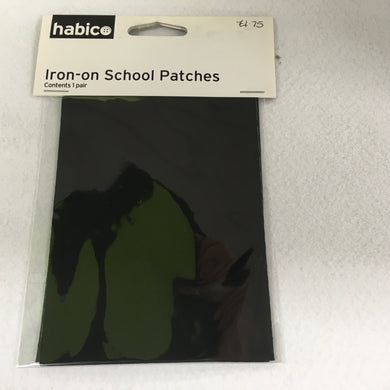 Black Iron-on School Patches