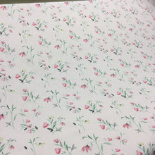 Load image into Gallery viewer, Pink Floral Cotton Poplin