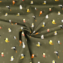 Load image into Gallery viewer, Khaki Birds Cotton print