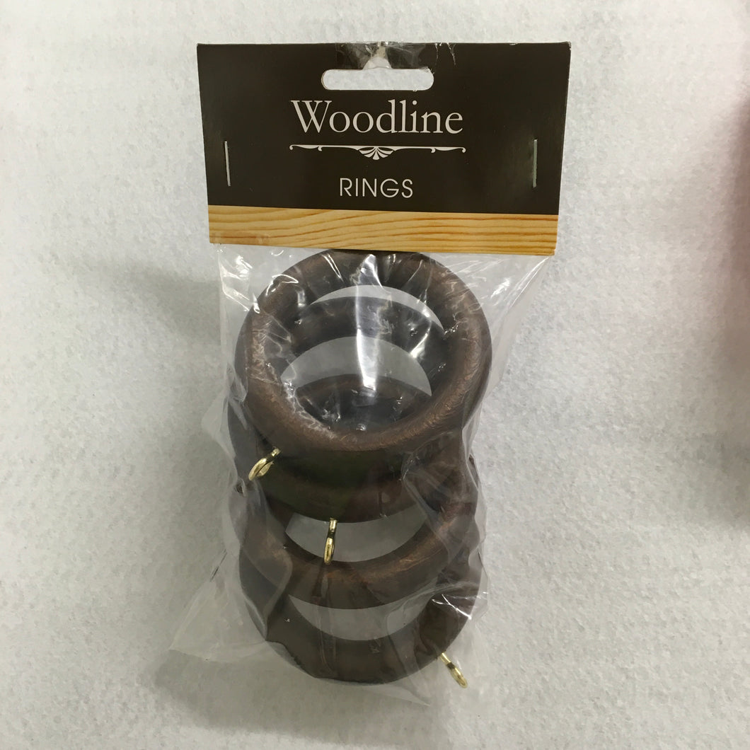 Dark Oak Woodline Rings - 35mm