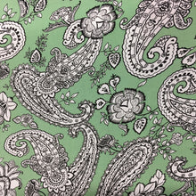 Load image into Gallery viewer, Green Paisley Viscose Print