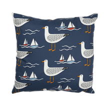 Load image into Gallery viewer, Seagulls Navy Filled Cushion