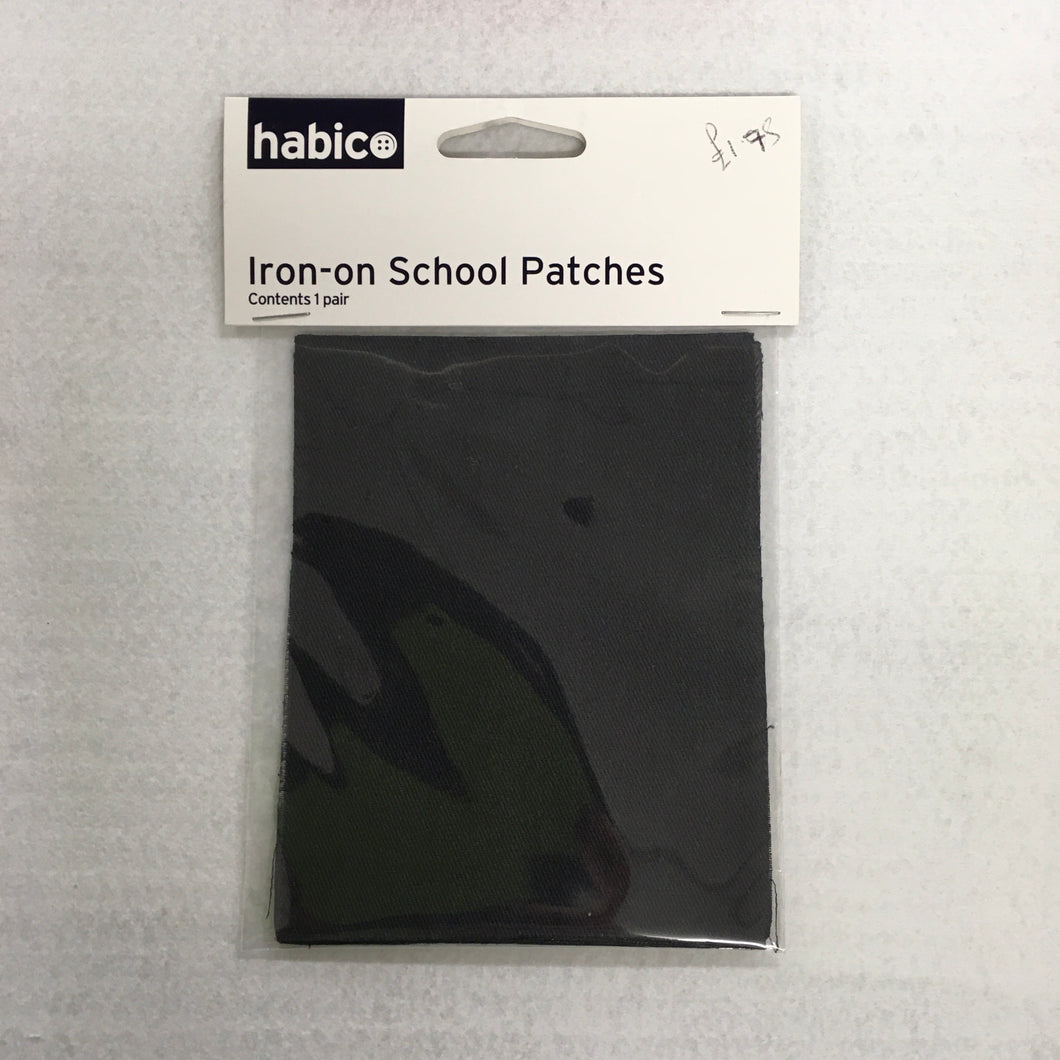 Charcoal Iron-on School Patches