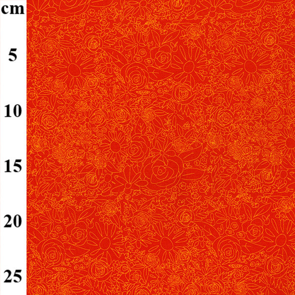 Flowers Print colour Orange
