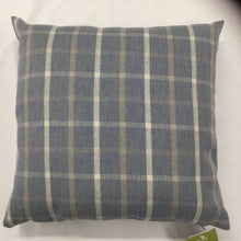 Load image into Gallery viewer, Blue Wrap Perth Check Cushion