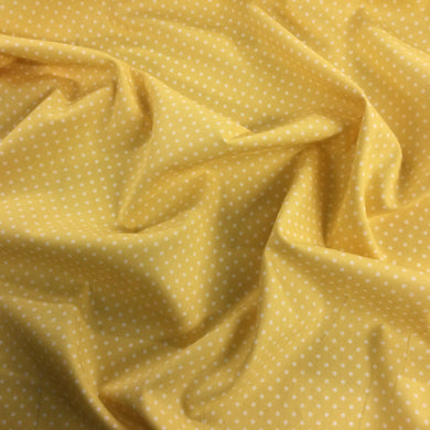 Lemon Spots Cotton Poplin - Spots 10mm