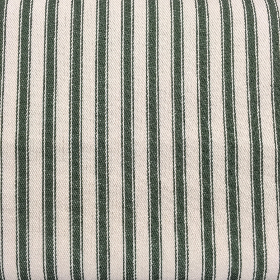 Olive Canvas Ticking Stripes