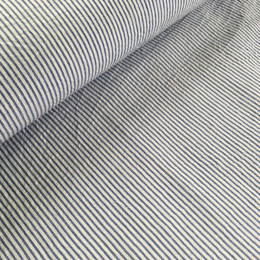Cotton seersucker blue