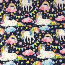 Load image into Gallery viewer, Navy Unicorn Cotton Print