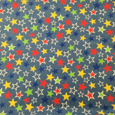 Chambray Stars Poplin Print
