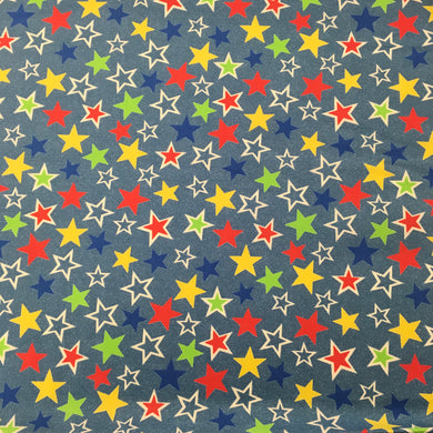 Chambray Stars Poplin Print