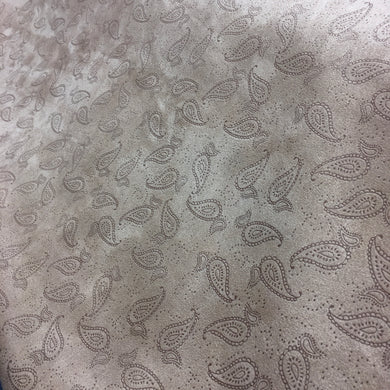 Beige Paisley Scuba Suede