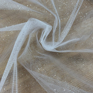 White Glitter Tulle