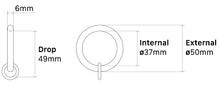 Load image into Gallery viewer, Arc Linen White Rings - 25mm