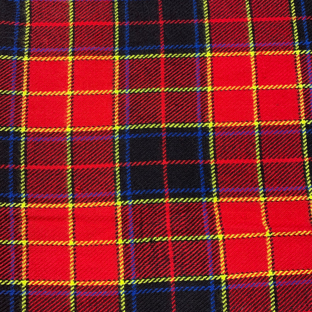 Red/Green Brushed Check Cotton