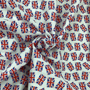 Union Jack flags Polycotton Print