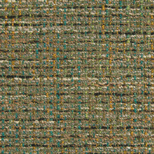 Load image into Gallery viewer, mixed cross stitched green thick curtain fabric