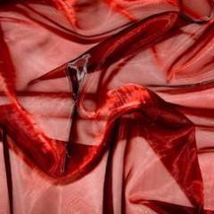 Red Two Tone Organza