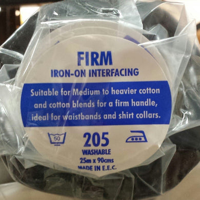 White Iron-on Interfacing Firm V205